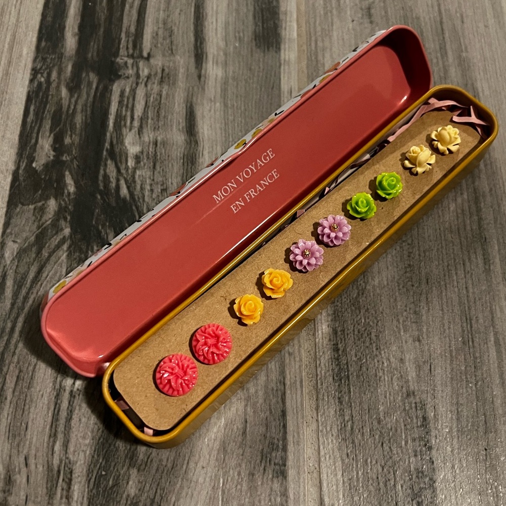 Floral Stud Earring Set